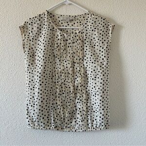 LOFT women’s Sleeves Blouse XXS Petite Cream Office Church